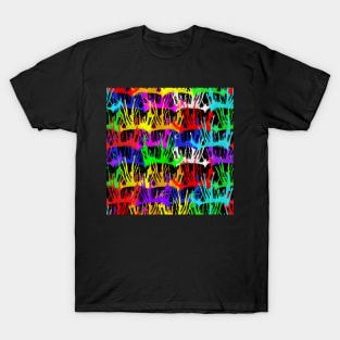 Splatter effect, Brush strokes, neon colors T-Shirt